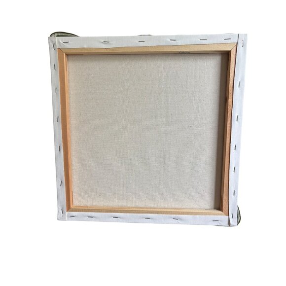 Handmade Square Vintage Scarf Pillow /Wall Art w Retro Floral Design Green Orang - Picture 6 of 6